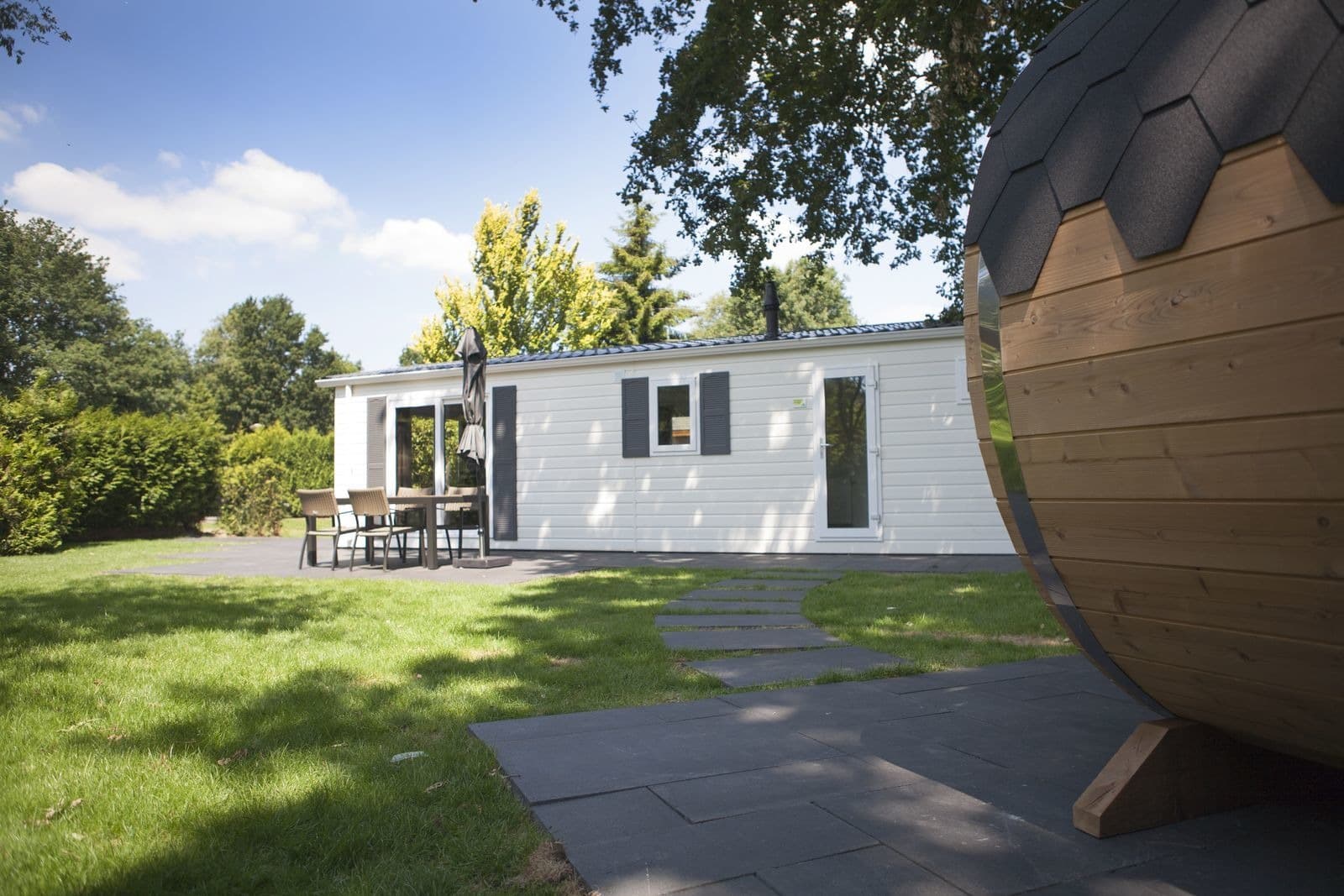 Chalet voor 4 personen met houtgestookte sauna in Voorthuizen