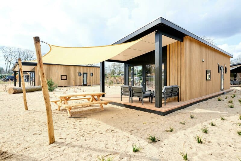 Vierpersoons Zand Lodge met sauna op de Veluwe