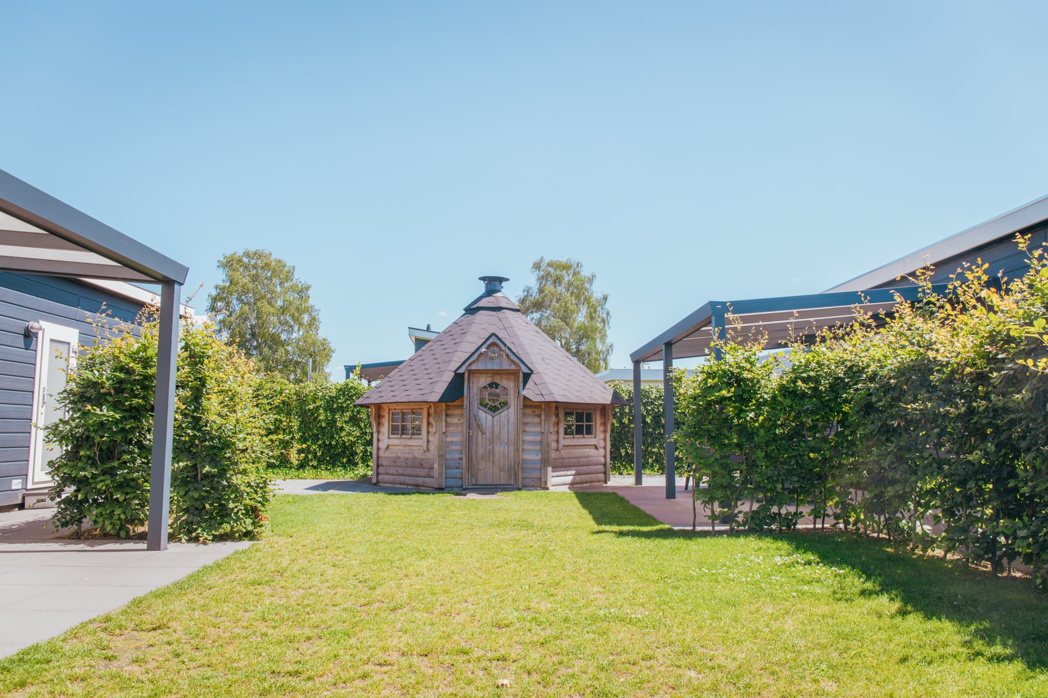 Veluwelodge XL: Twee 6-persoons chalets voor 12 personen in Voorthuize