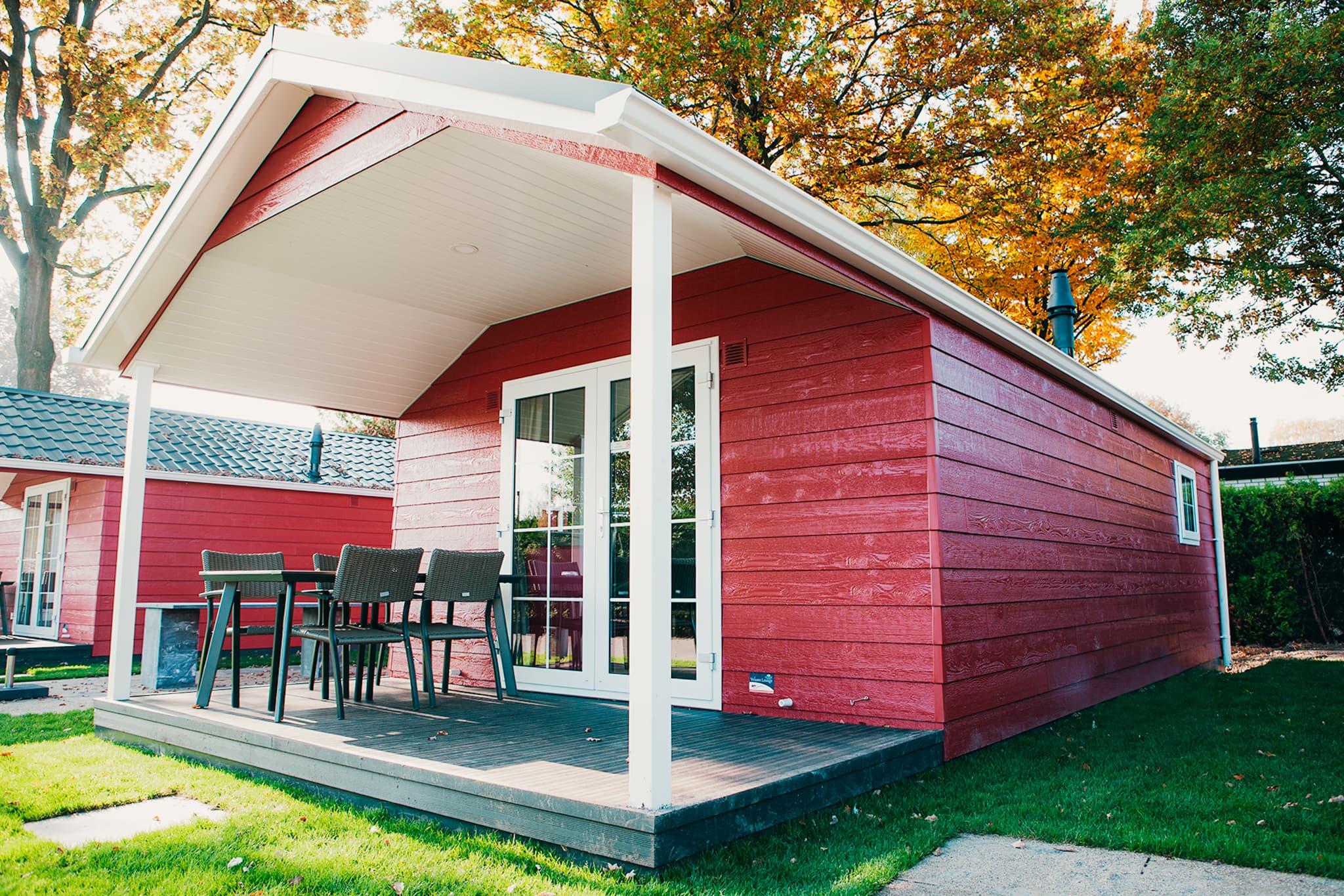 Vakantiechalet voor 4 op de Veluwe in Voorthuizen met veranda